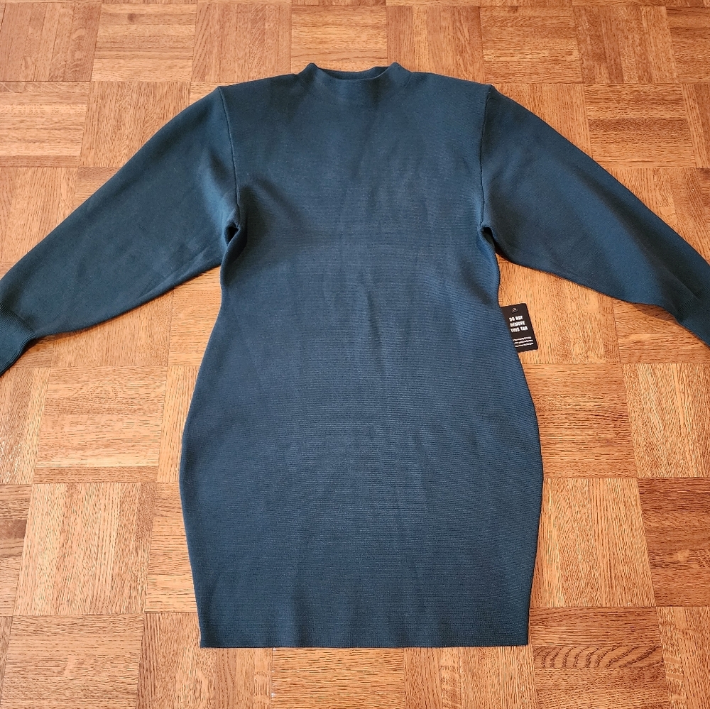 BNWT Express Womens Green Sweater Dress